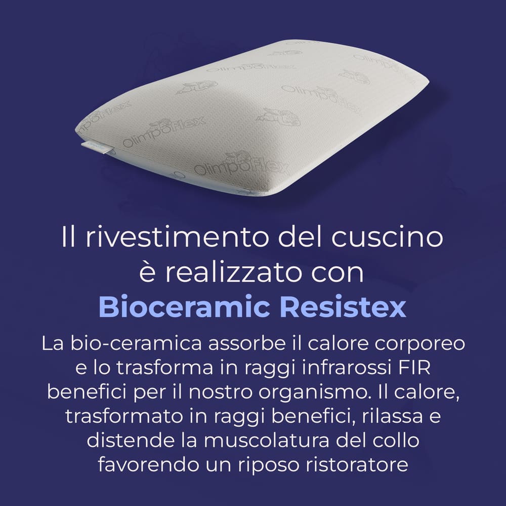 Cuscino in memory foam Anti-Russamento Bio - La Soluzione per Respirare Meglio - Apollo - 72x42x12cm