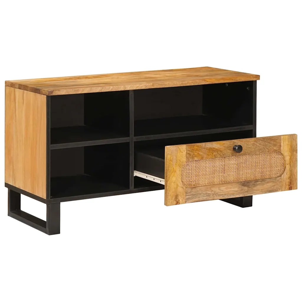Mobile TV Marrone 80 x 33 x 46 cm Legno di mango massello 4018061