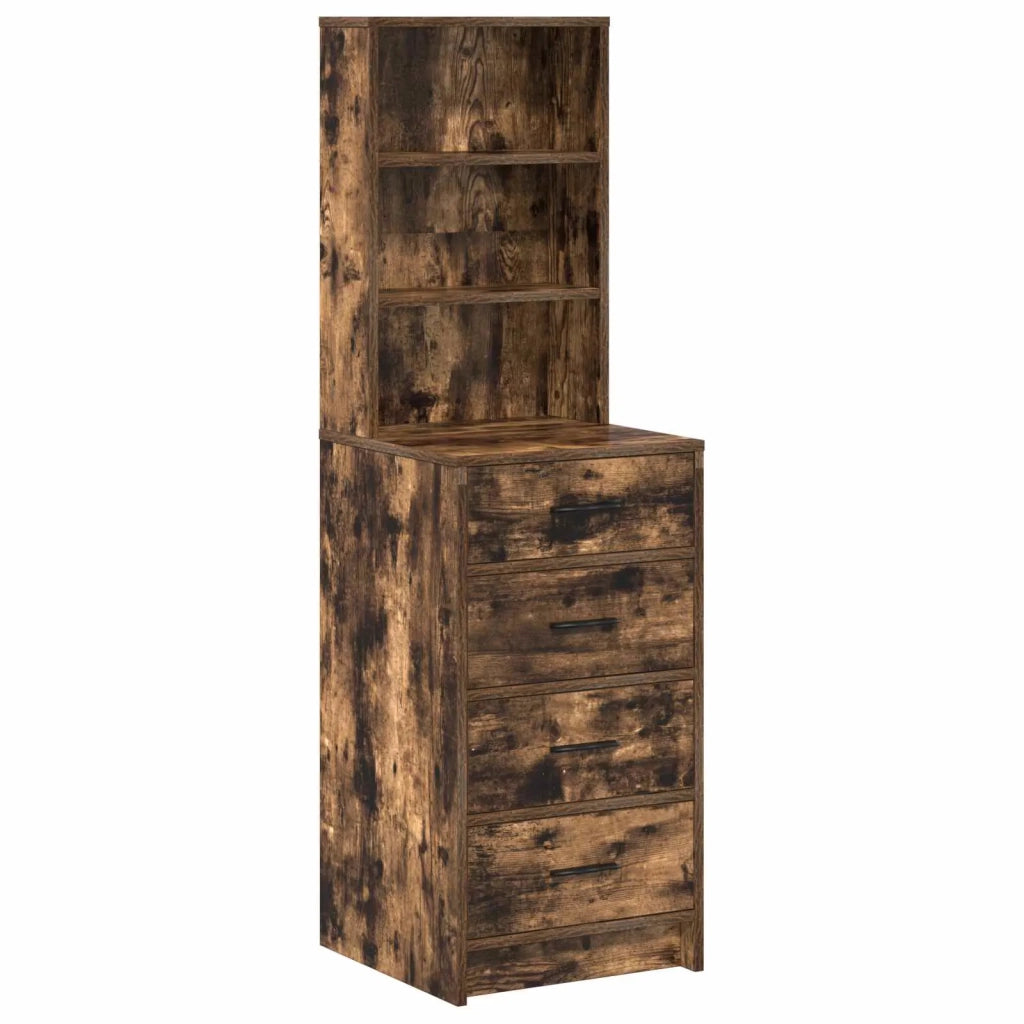 Credenza | Madia | Buffet da pranzo | Armadio da pranzo Rovere fumo 40 x 41 x 135 cm Legno multistrato