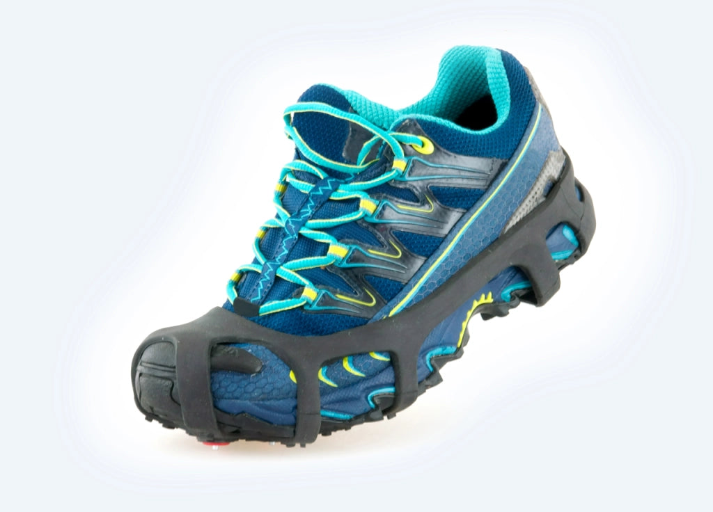 Ramponcini Per Ghiaccio Neve Flessibili Solette Scarpe/Scarponi Antiscivolo -30° - M - Nero