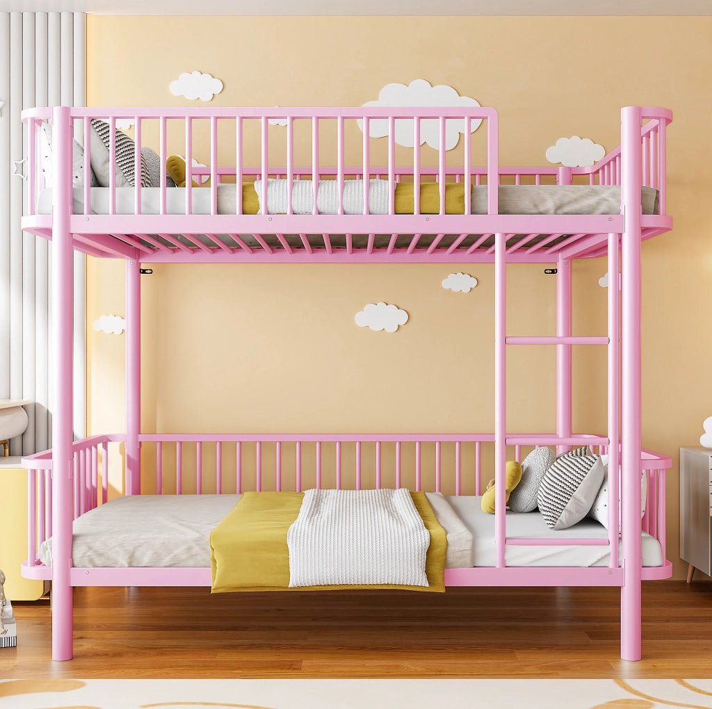 LETTO A CASTELLO 90x200 cm in Metallo Rosa
