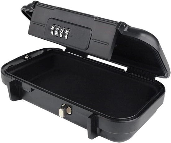 Portatile per viaggi - Mini cassaforte combinata - Contenitore impermeabile per telefono, chiavi, cuffie - Adatto per viaggi e uso domestico - Nero - Sicuro per il deposito di oggetti preziosi
