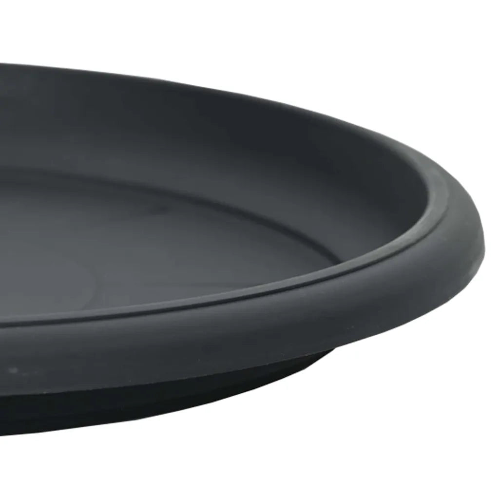 Vassoio Rotondo per Fiori 6 pcs Nero Ø 14 x 2 cm Plastica 42020306