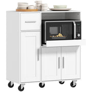 Carrello da Cucina con Ruote ¨C Xylo ¨C Bianco 80x40x88,7 cm