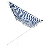Tenda da Sole Retrattile-Tenda parasole per Patio 400x150 cm Blu e Bianco