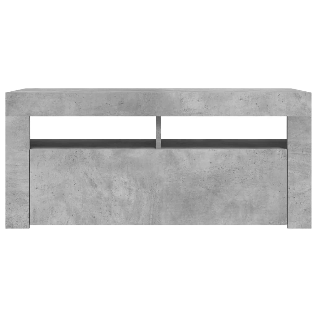 Mobile TV multimediale mensola TV credenza mobile TV per sala da pranzo soggiorno camera da letto con luci LED 90 x 35 x 40 cm grigio 02_0026623
