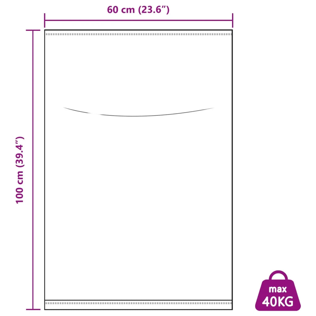 Sacchi Intrecciati 50 pz Bianco 60 x 100 cm PP 42032363