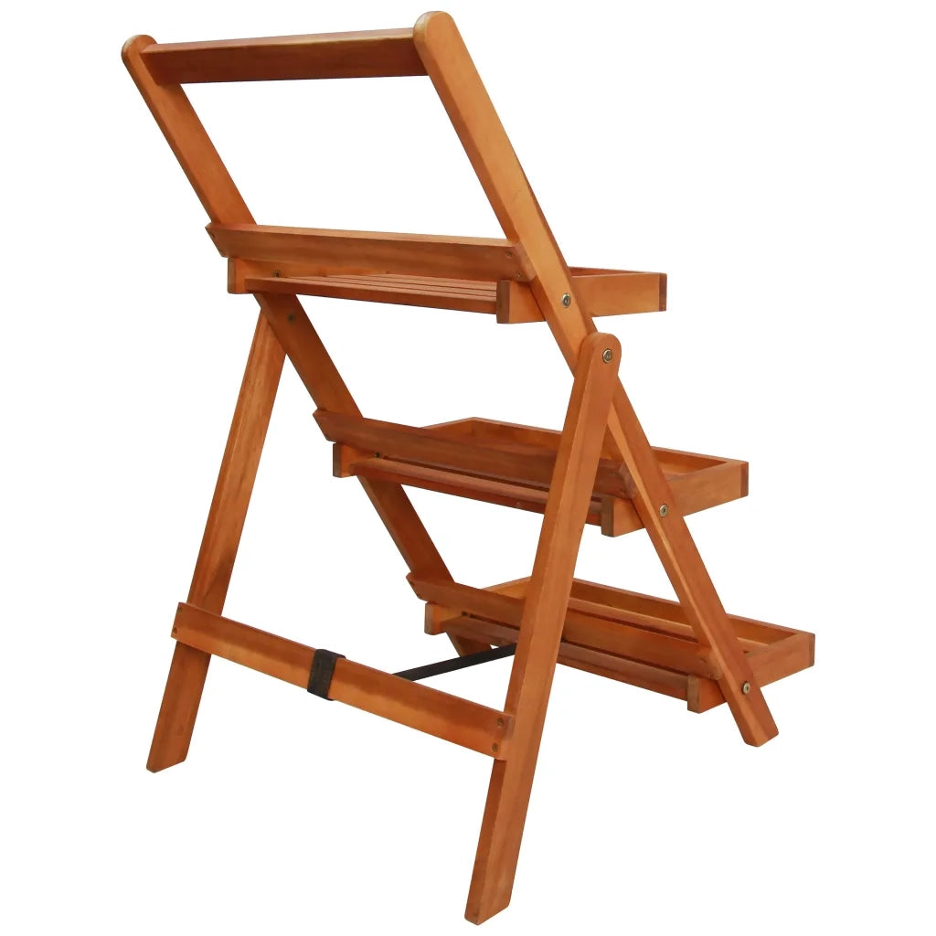 Supporto per fioriera a 3 livelli pieghevole 50 x 63 x 80 cm in acacia marrone 02_0045886