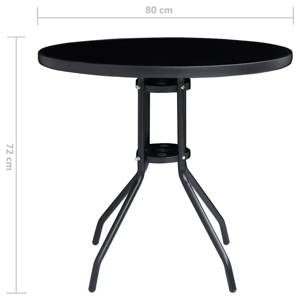 Set da Bistrot 5 pz Nero e Antracite 3070658