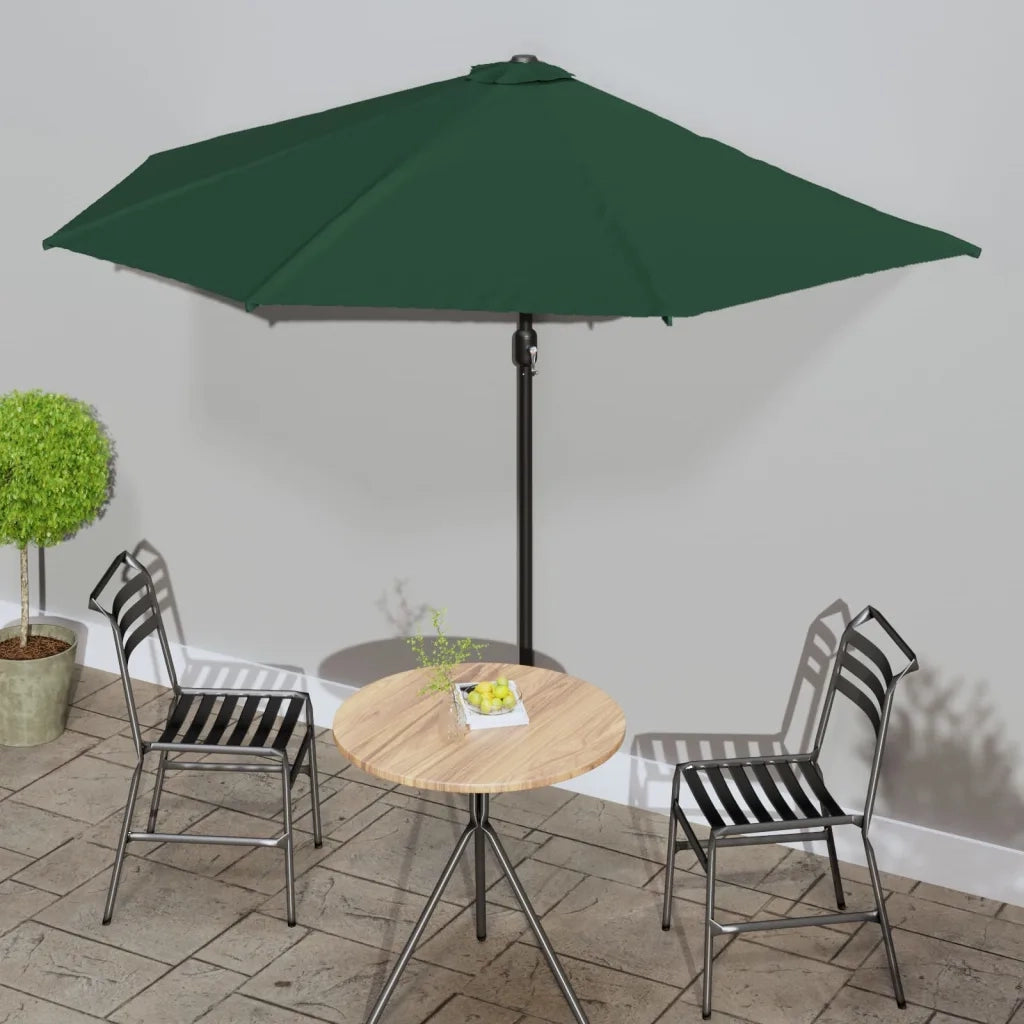 Ombrello | Parasolne da Balcone Palo in Alluminio Verde 300x155 cm a Met¨¤