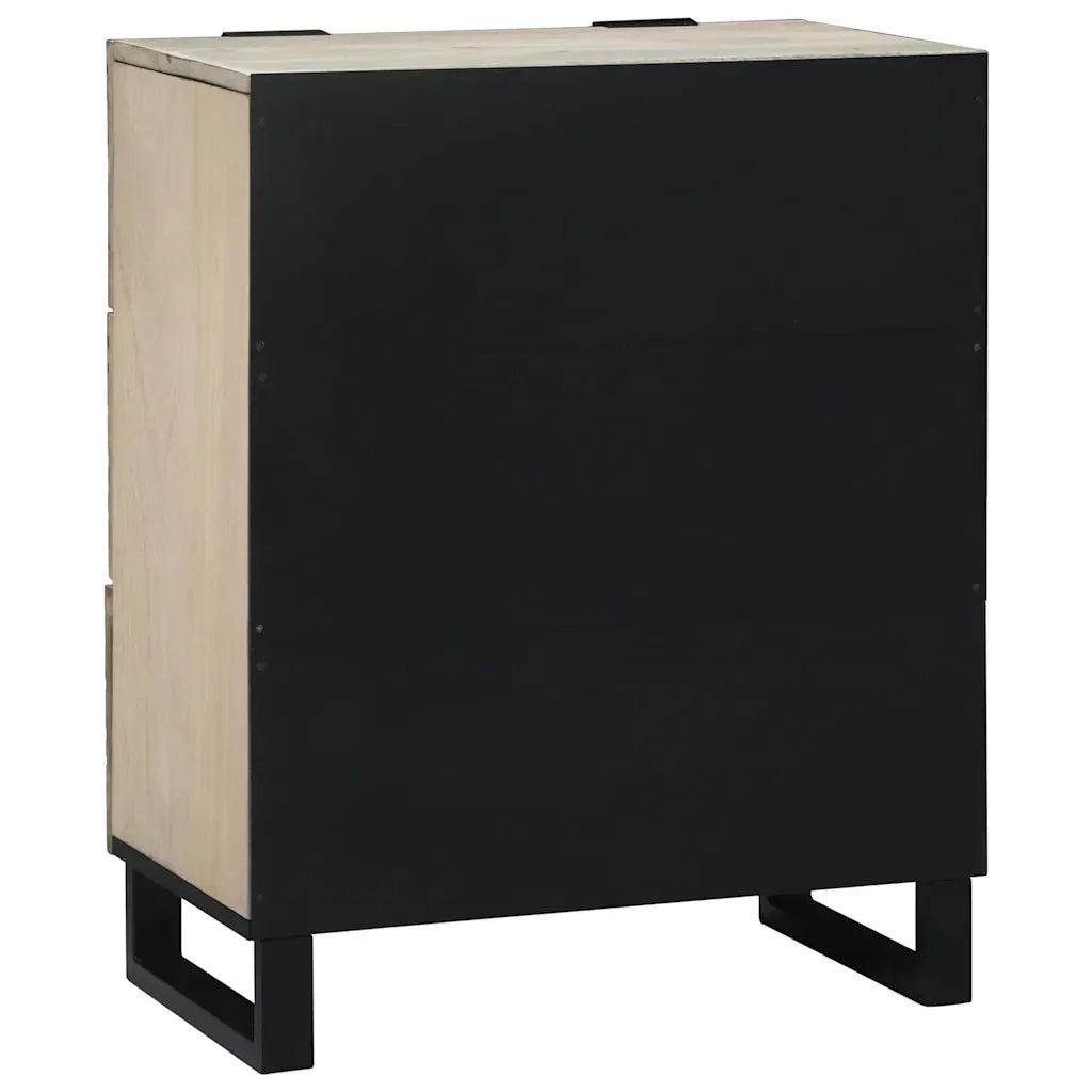 Credenza Bianco 60 x 33.5 x 75 cm Legno massello di mango 4017975