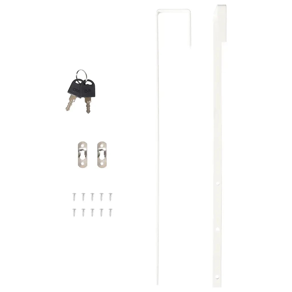 Armadio Portagioie con Specchio a Muro Bianco 37,5x10x106 cm CFW4270207