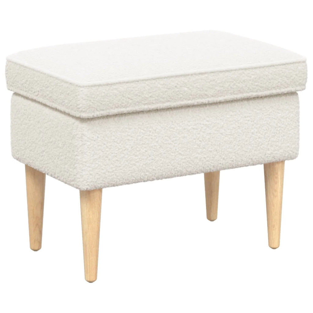 Poggiapiedi Crema 55 x 35 x 41 cm Bouclé 42029984