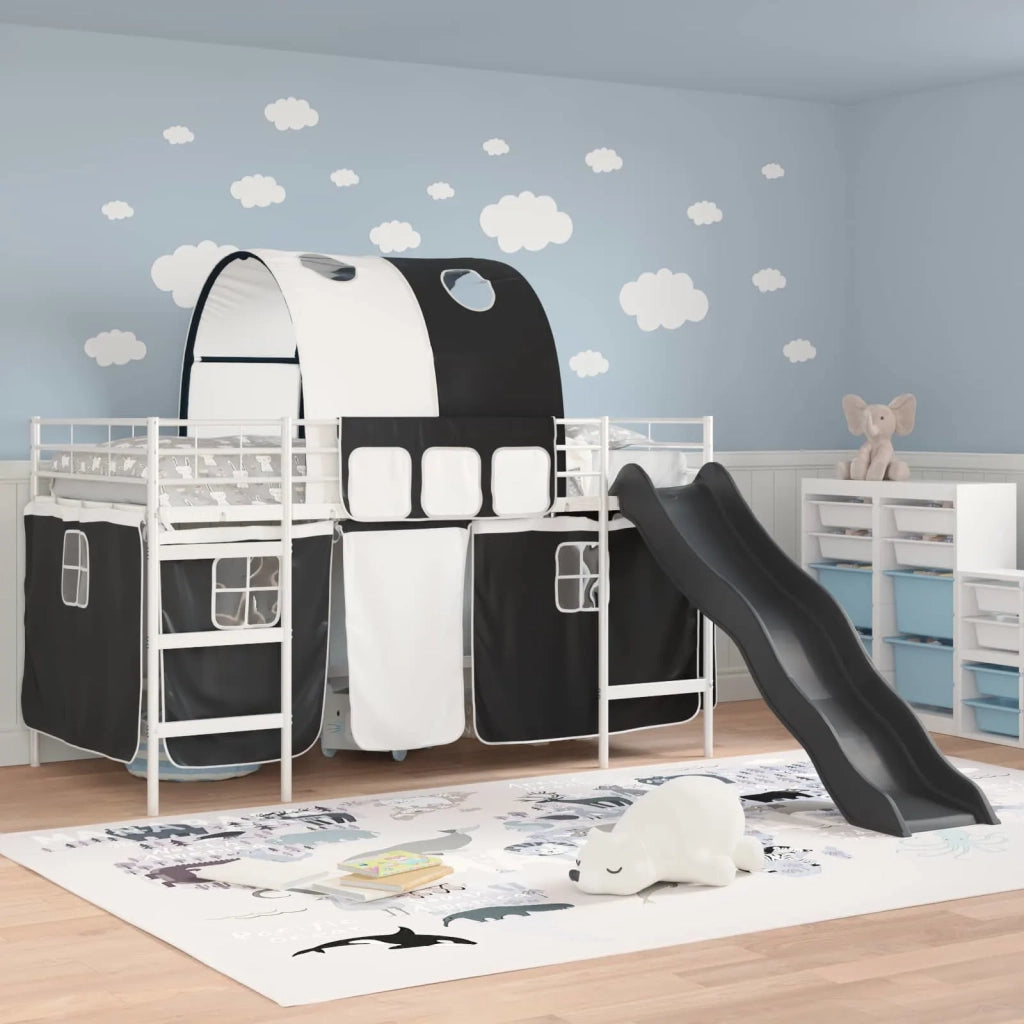 Struttura del letto loft per bambini Bianco e Nero 90 x 200 cm 42020853