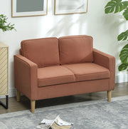 Divano 2 posti con vano contenitore, arancione, 117x63x79 cm