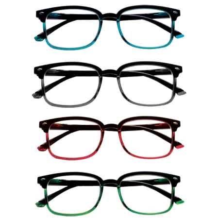 OCCHIALI DA VISTA GRADUATI 'KIT HAWAII' +1,5 nero-verde - CHARRO