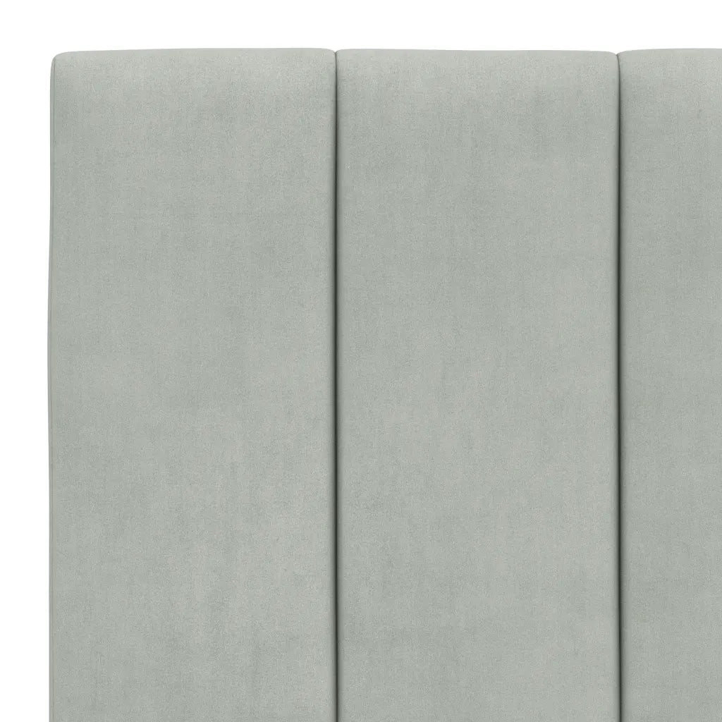 Letto con Materasso Hanko Grigio Chiaro 90x200 cm in Velluto 3208574
