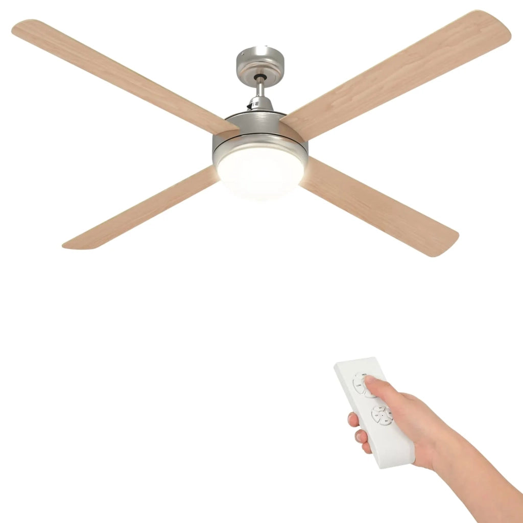 Ventilatore da soffitto con luce e telecomando Ø 130 cm Sonoma 42035650