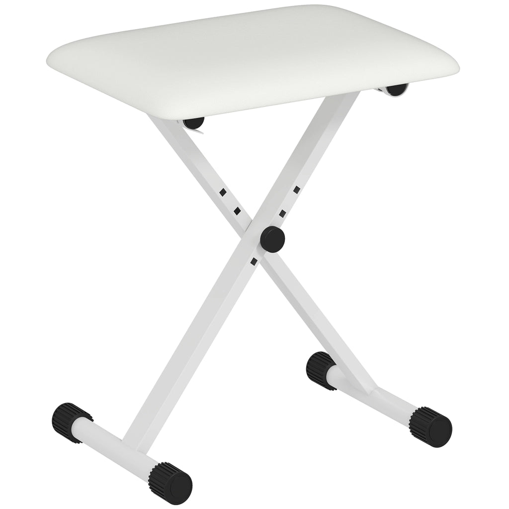 Sgabello da Pianoforte Regolabile Pieghevole ¨C Minimal ¨C 39x29x37-47 cm Bianco