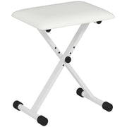 Sgabello da Pianoforte Regolabile Pieghevole ¨C Minimal ¨C 39x29x37-47 cm Bianco