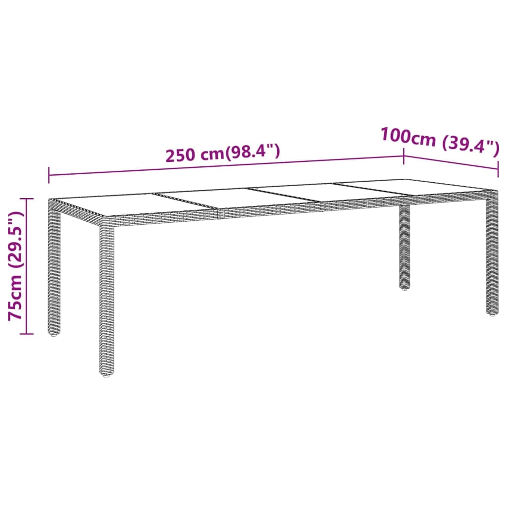 Set da pranzo da giardino in resina di vimini grigio da 11 pezzi 02_0014743