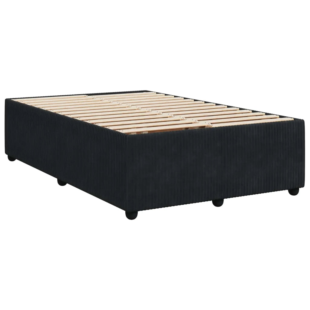 Letto box spring con materasso Nero 120 x 190 cm Velluto 3451639