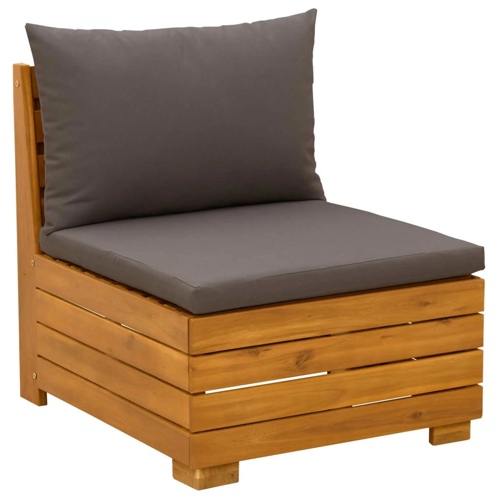 Set Lounge da Giardino | Set Salotto da Giardino 2 Pezzo Marrone Legno di Acacia Massello