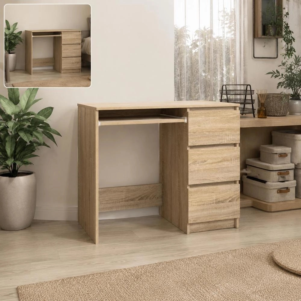 Desk Sonoma Oak 90x45x76 Cm Wood-based Material