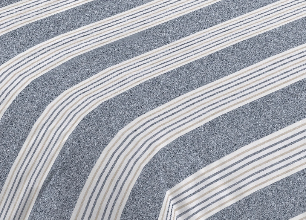 Sacco Copripiumino Piumone Letto In 100% Cotone Made Italy Vari Disegni RP - 1 Piazza - Righine Blu