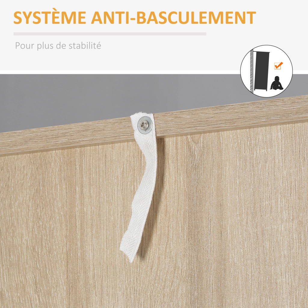 Armadio da cucina con cassetti e ripiano ¨C zephmum ¨C bianco 60x38x168 cm