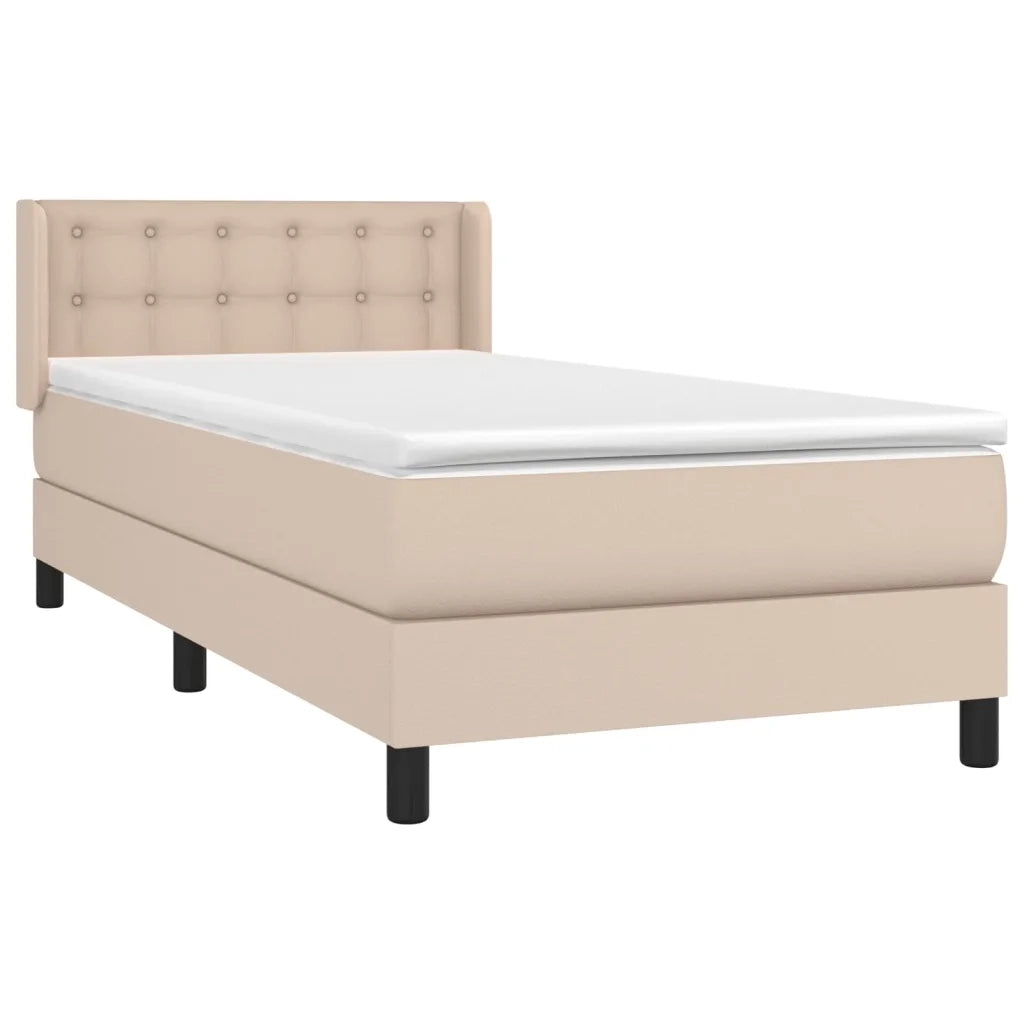 Giroletto a Molle con Materasso Cappuccino 90x200 cm Similpelle 3130762