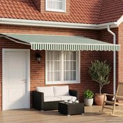 Cornice per Tenda Manuale con LED Verde e Bianco 4 × 3 m 3420628