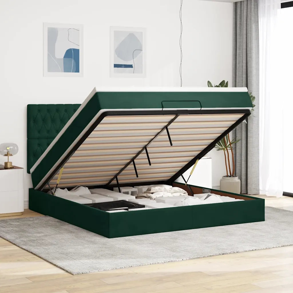 Struttura Letto Pouf con Materassi 180x200 cm Velluto 3314411