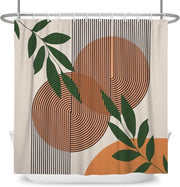 Douchegordijn bohemien - impermeabile e muffa resistente - beige - polyester - 1 pezzo