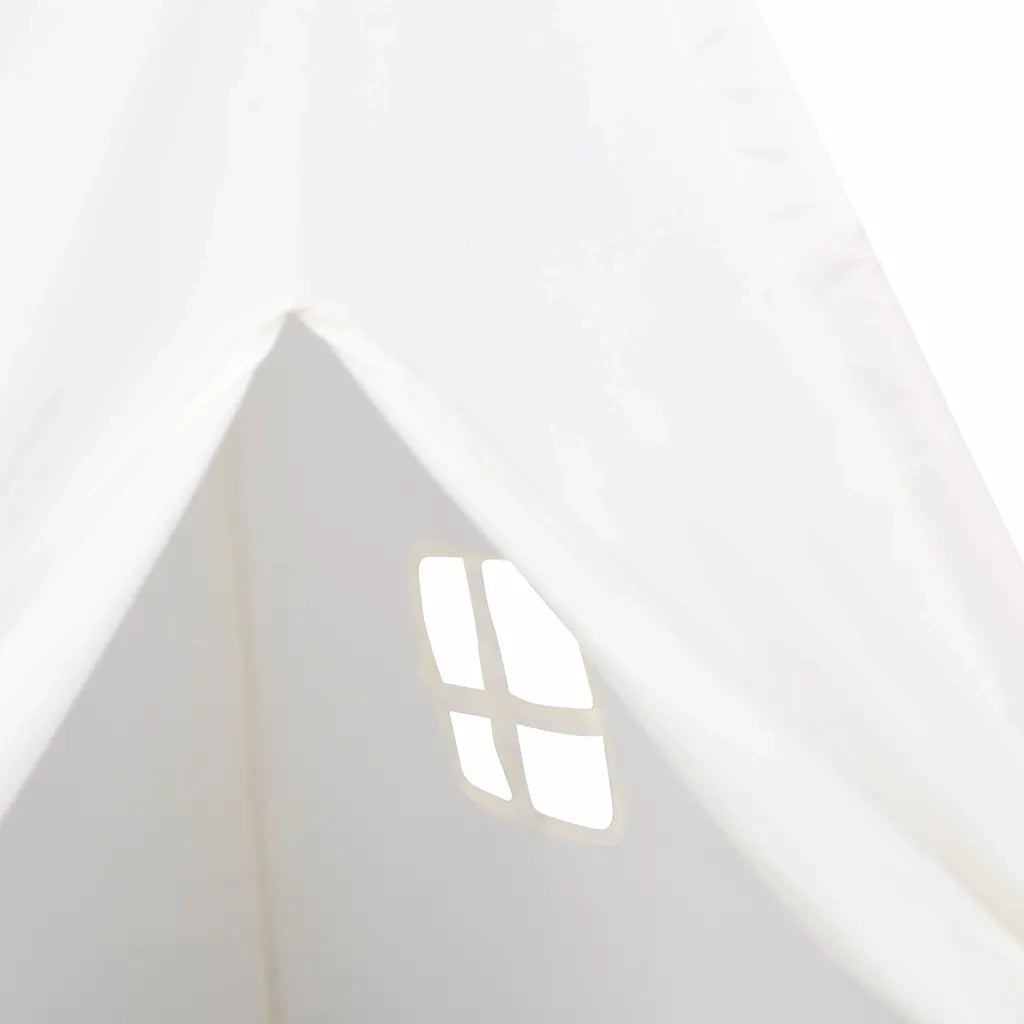 Tenda Teepee-Tenda da campeggio Bianco 120 x 120 x 150 cm Tessuto e Plastica 176836