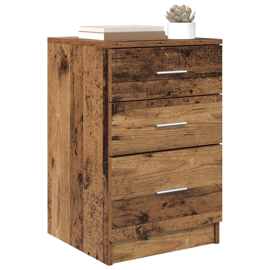 Armadio da Notte con cassetto Legno vecchio 40 x 40 x 63 cm 880914