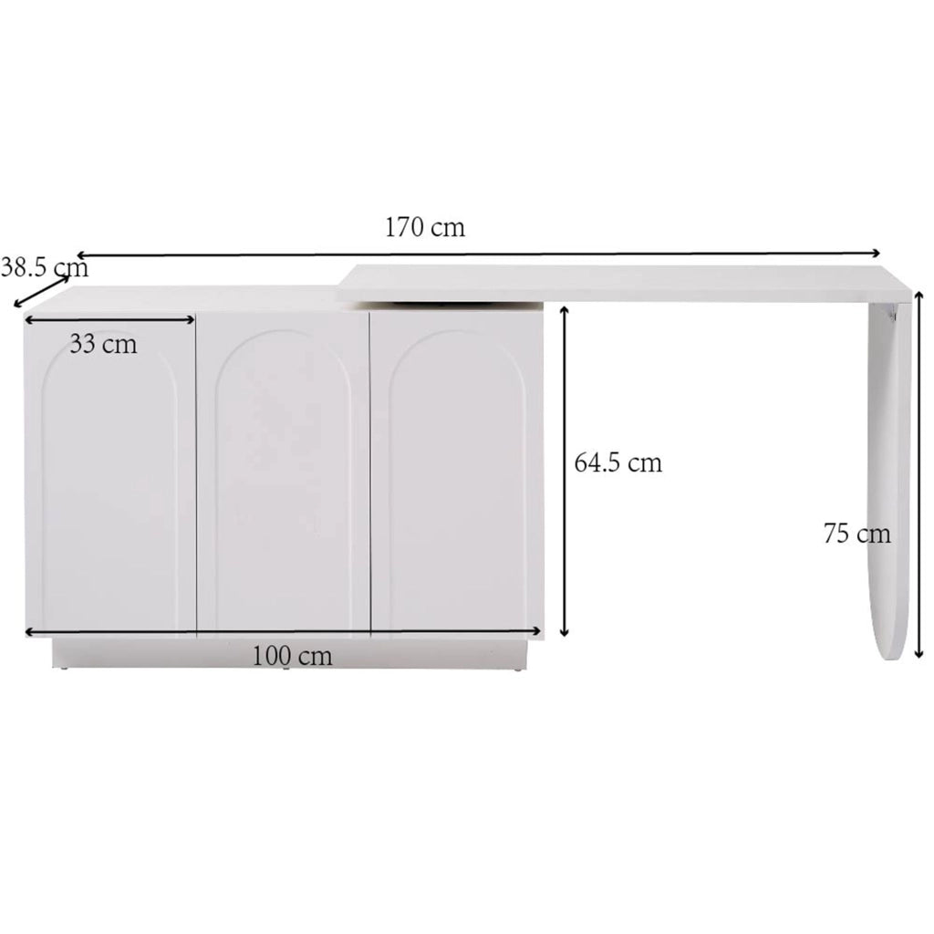 Scrivania angolare computer ufficio ¨C Minimal ¨C bianco 110 cm
