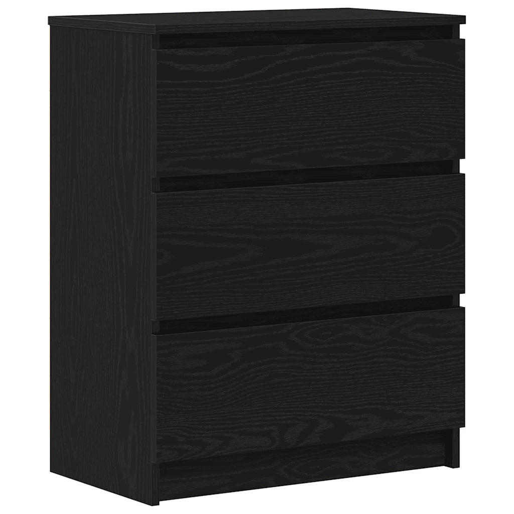 Credenza | Madia | Buffet da pranzo | Armadio da pranzo Rovere Nero 60x35x76 cm in Legno Multistrato