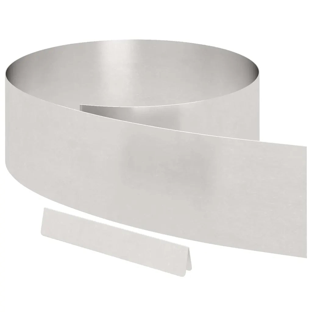 Bordura per Prato 4 pz 450 x 20 cm Acciaio inossidabile Argento 868029