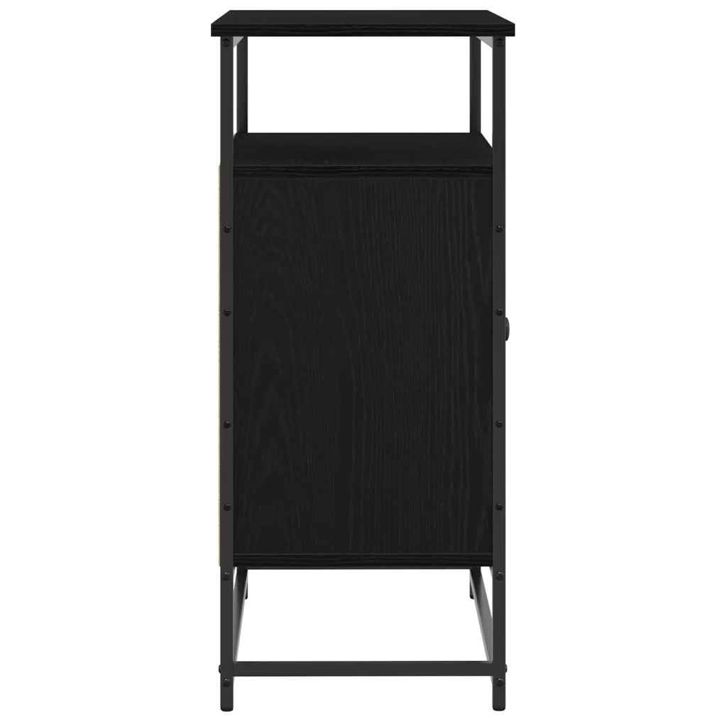 Credenza | Madia | Buffet da pranzo | Armadio da pranzo Rovere Nero 69 x 35 x 80 cm Legno multistrato