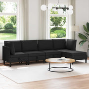 Set di mobili per il soggiorno 5 pcs Nero Tessuto 3413811