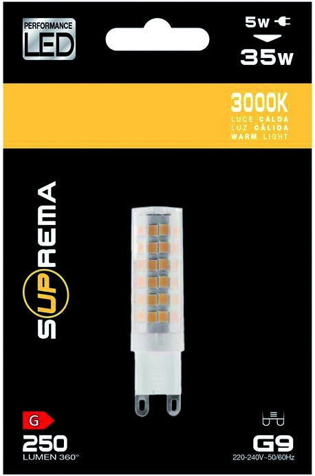 Suprema LAMPADA LED G9 ,Luce calda 4 W - 450 lumen 6.00 pz