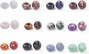 30 pezzi di 14mm cristalli di vetro naturali e sintetici - cristalli rotondi misti con foro grande per gioielleria