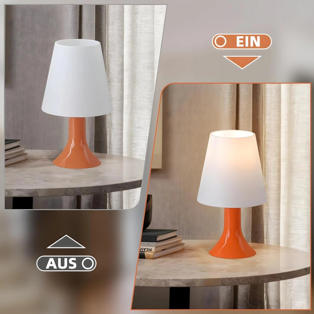 ZMH Lampada da tavolo con cavo set 2 pezzi E14 piccola per soggiorno comodino