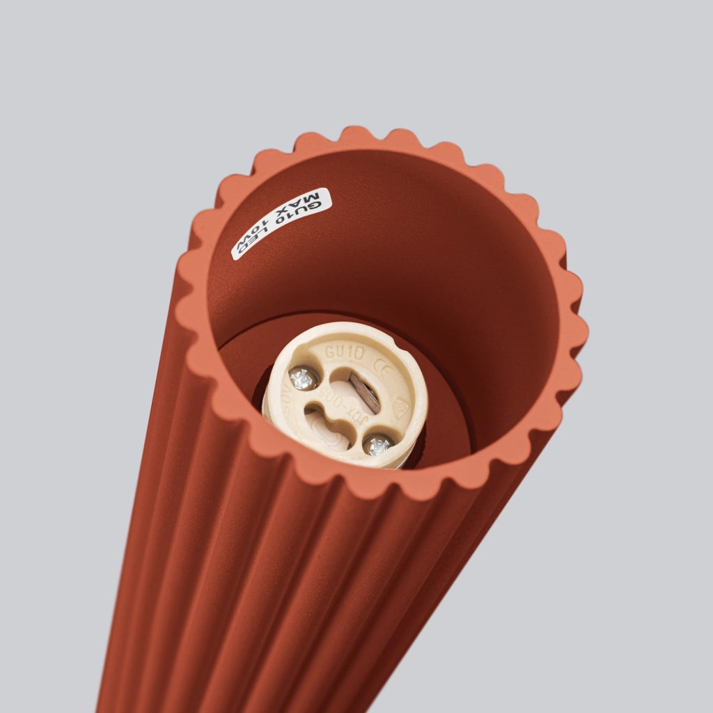 Lampada da soffitto KARBON 10 rosso ocra