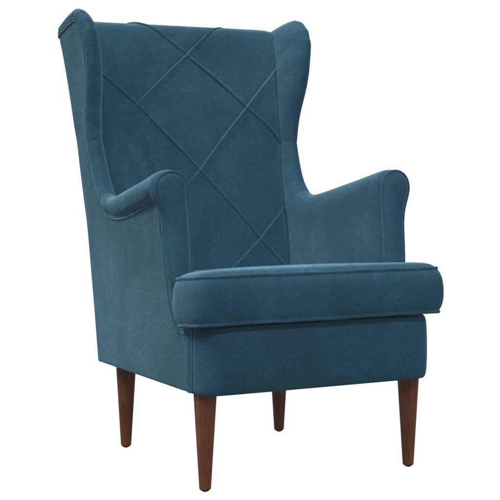 Poltrona-Divano Sedia Blu Velluto 377247