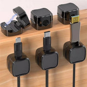 Cable holder - Gestione cavi - 6 pezzi - Nero