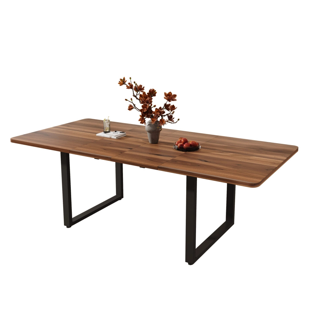 Tavolo da pranzo estensibile 140/180/220x80x75 cm in MDF noce