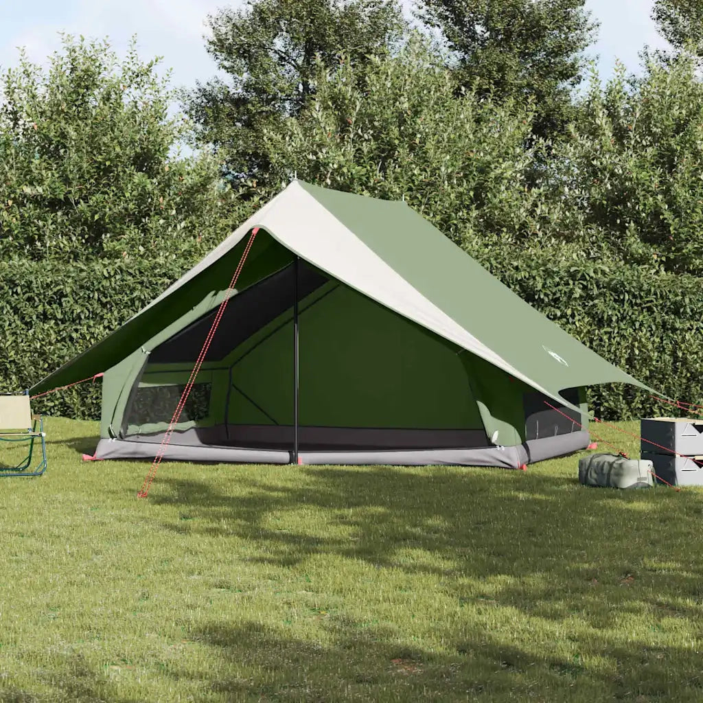 Tenda Familiare con tetto Verde e Bianco 315 x 286 x 200 cm 4100679