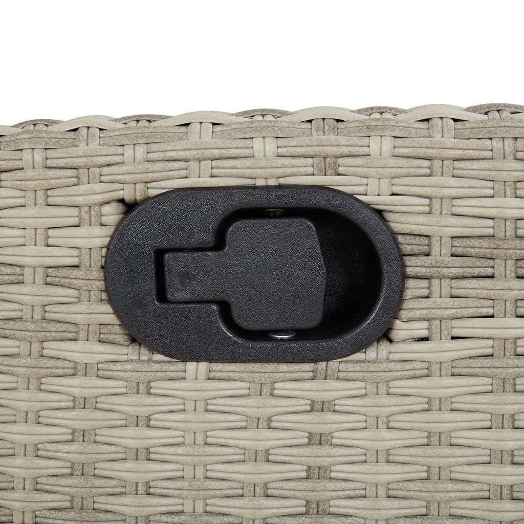 Set Pranzo da Giardino 3pz con Cuscini Grigio Chiaro Polyrattan 3212852